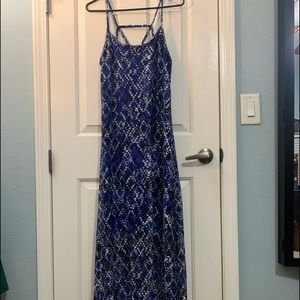 Blue Maxi Dress with Spaghetti straps